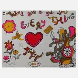 Nicky des Saint Phalle, Farbserigraphie, Farbserigraphie auf leichtem Karton