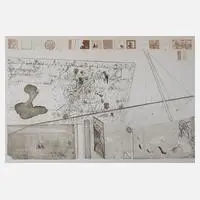 Georg Salner, "Befreiung", 1980, Farbradierung auf Bütten
