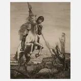 Hans Thoma, St. Georg, Radierung
