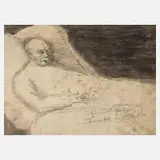 Emanuel Grosser, Bismarck auf dem Sterbebett, 1898, Zeichnung