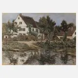 Fritz von Hellingrath, Hainhofen bei Augsburg, Pastellkreide auf Karton