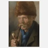 Marie Hofmann, Pfeifenraucher, 1903, Pastell