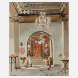 Alphons Leopold Mielich, Im Palast, Aquarell