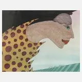 Günther Temech, Frauenbildnis, 1984, Aquarell und Stifte