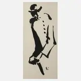 Arrigo Wittler, Gehender Herr, Tuschepinsel