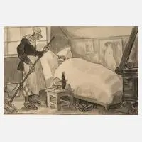 Karl Arnold, "Gnadenbringende Weihnachtszeit", 1883, Tuschezeichnung