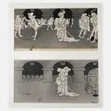 Walther Caspari, "Der stille Zecher", Tuschefeder und Spritztechnik