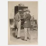 Max Flashar, Die Unterhaltung, 1883, Tuschezeichnung