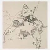 Josef Geis, "Nach der Katastrophe", Tuschefeder