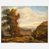Berglandschaft by Christian Friedrich Gille, Öl auf Leinwand, sold Dec 2019