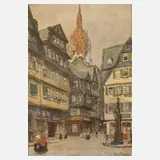 Fritz Beckert, "Alt-Frankfurt", 1910, Farblithographie
