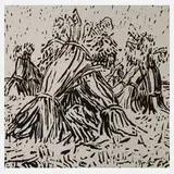 Werner Haselhuhn, "Kornpuppen", 1925, Holzschnitt