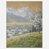 Rudolf Klöden, Frühling im Gebirge, Mischtechnik