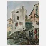 Heinz Tetzner, In Südfrankreich, Aquarell