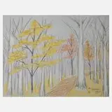Fritz Tröger, "Herbstwald", 1975