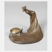 Joseph M. Kratina, figürliches Schreibzeug, 1903, Bronze