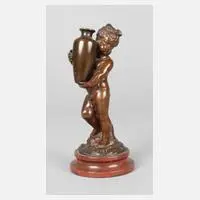 Louis Kley, Putto mit Vase, Bronze