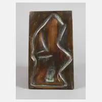 Georg von Kovats, abstrakte Bronzeplatte, Bronze
