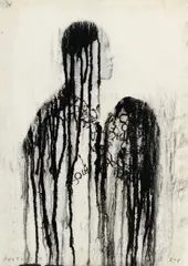 Jaume Plensa, Ombre voilée V, 2011, technique mixte sur papier