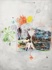 Frédérique Loutz, Composition, 2013, technique mixte sur papier