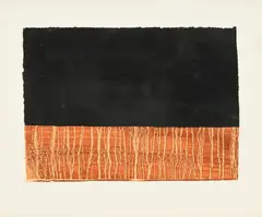 Antony Gormley, Night, 1989, technique mixte (terre et colle de peau de lapin sur papier) sur papier