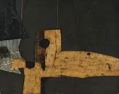 Roberto Crippa, Vol de la matière, 1961, technique mixte et collage sur panneau