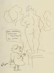 Fernando Botero, Estos monumentos demasiado realistas, no me gustan, encre sur papier