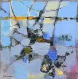Maurice-Elie Sarthou, L’étang au vieux saule, 1961, huile sur toile