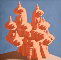 Ramón Alejandro, Composition, 1973, huile sur toile