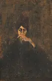 Zoran Mušič, Ida, 1987, technique mixte sur toile