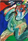 Bengt Lindström, Composition, acrylique sur papier marouflée sur toile