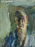 Eugène Leroy, Autoportrait, vers 1960, huile sur toile