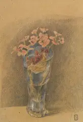 Horst Janssen, Was Kleines, 1979, crayon de couleur et mine de plomb sur papier