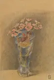 Horst Janssen, Was Kleines, 1979, crayon de couleur et mine de plomb sur papier