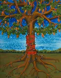 Edouard Duval-Carrié, Arbre déraciné, 1991, huile sur toile