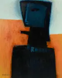 John Christoforou, Blue Woman, 1950, huile sur panneau