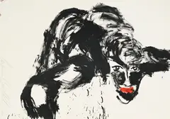 Luciano Castelli, Selbstportrait, 1988, huile sur papier