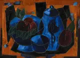 Tony Agostini, Les 3 pêches, huile sur toile