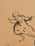 Louis Valtat, Fillette courant, encre de Chine sur papier