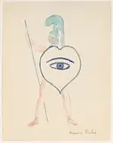 Francis Picabia, Costume pour un guerrier, aquarelle et crayon de graphite sur papier