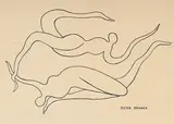 Victor Brauner, Silhouettes, encre sur papier