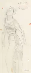 Ferdinand Hodler, Etudes pour "Regard vers l'infini", mine de plomb sur papier