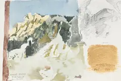André Thomkins, Flüeli, 1977, aquarelle et crayon de graphite sur papier