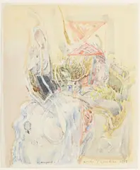 André Thomkins, Kompost, 1985, aquarelle sur papier