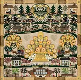 Anne Rosat, Scène de vie dans les Alpes, 2011, découpage et collage en couleur