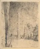 Marie-Anne Poniatowska, Ruine, 1997, crayon et estompe sur papier