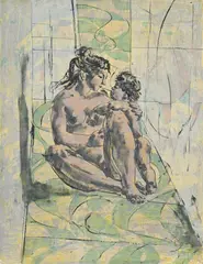 Hans Erni, Mère et enfant, lithographie