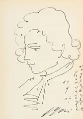 Hans Erni, Portrait de femme, 2007, encre sur papier