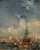 Eugène Isabey, Scène de port