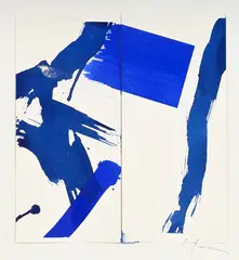 Gottfried Tritten, Composition, encre sur papier en diptyque